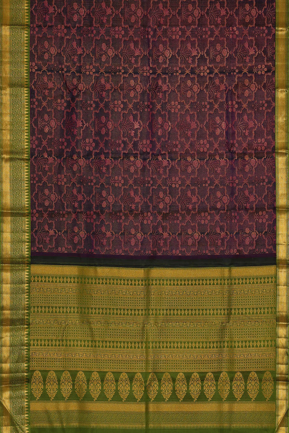 Image of Arani Silk Dark Violet Saree